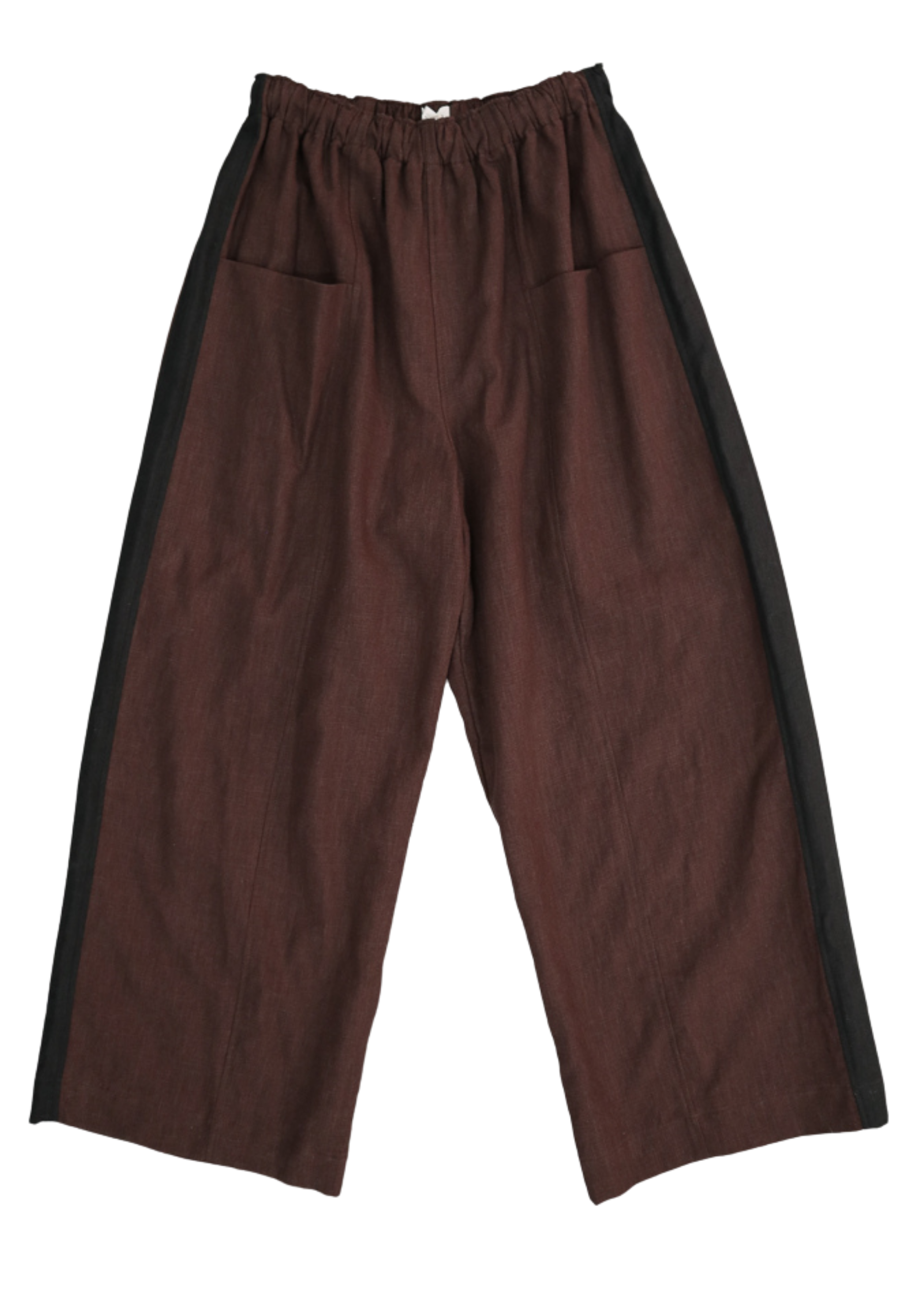 Core Pant in Brown/Black Linen