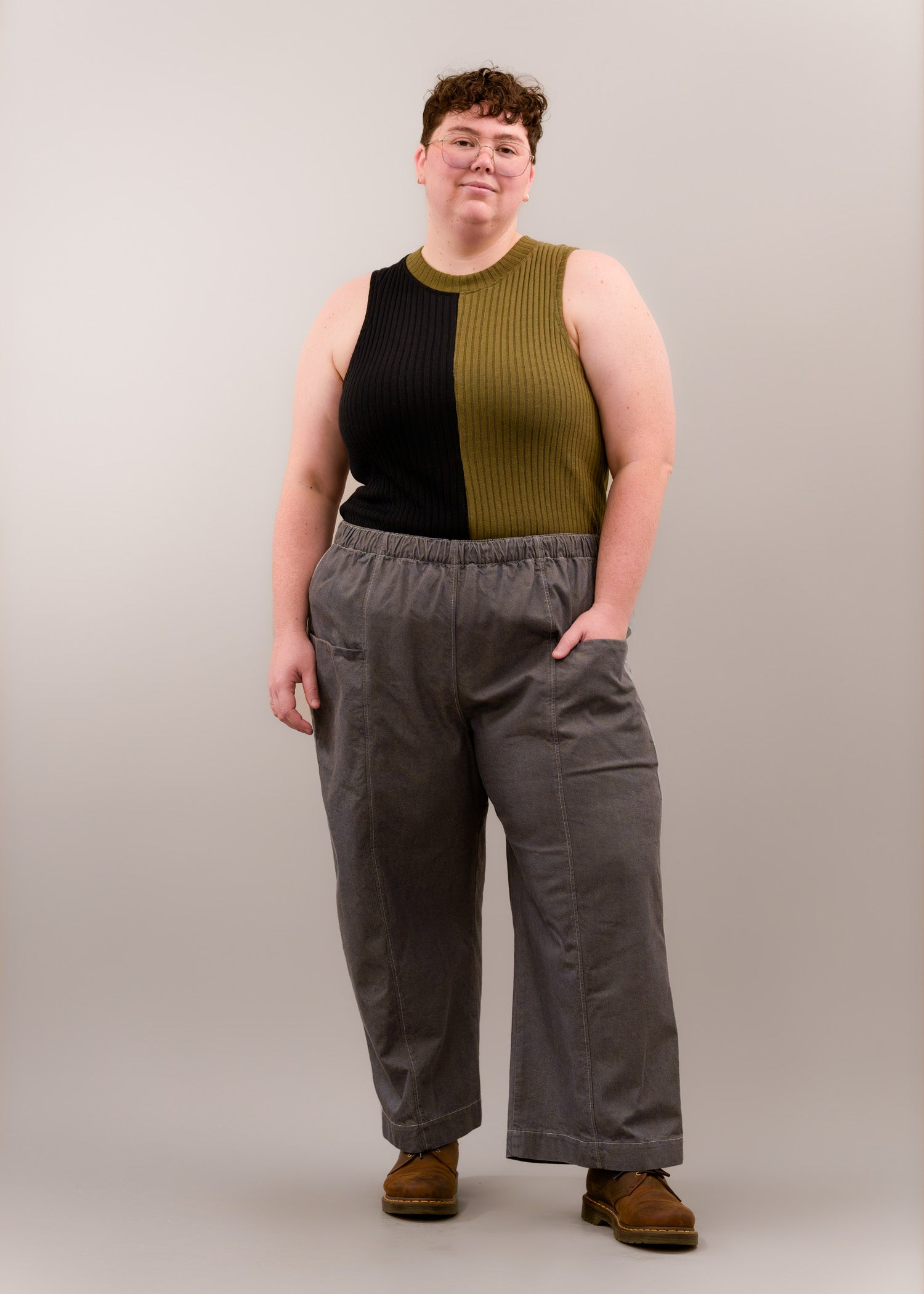 Tux Stripe Core Pant in Grey Denim