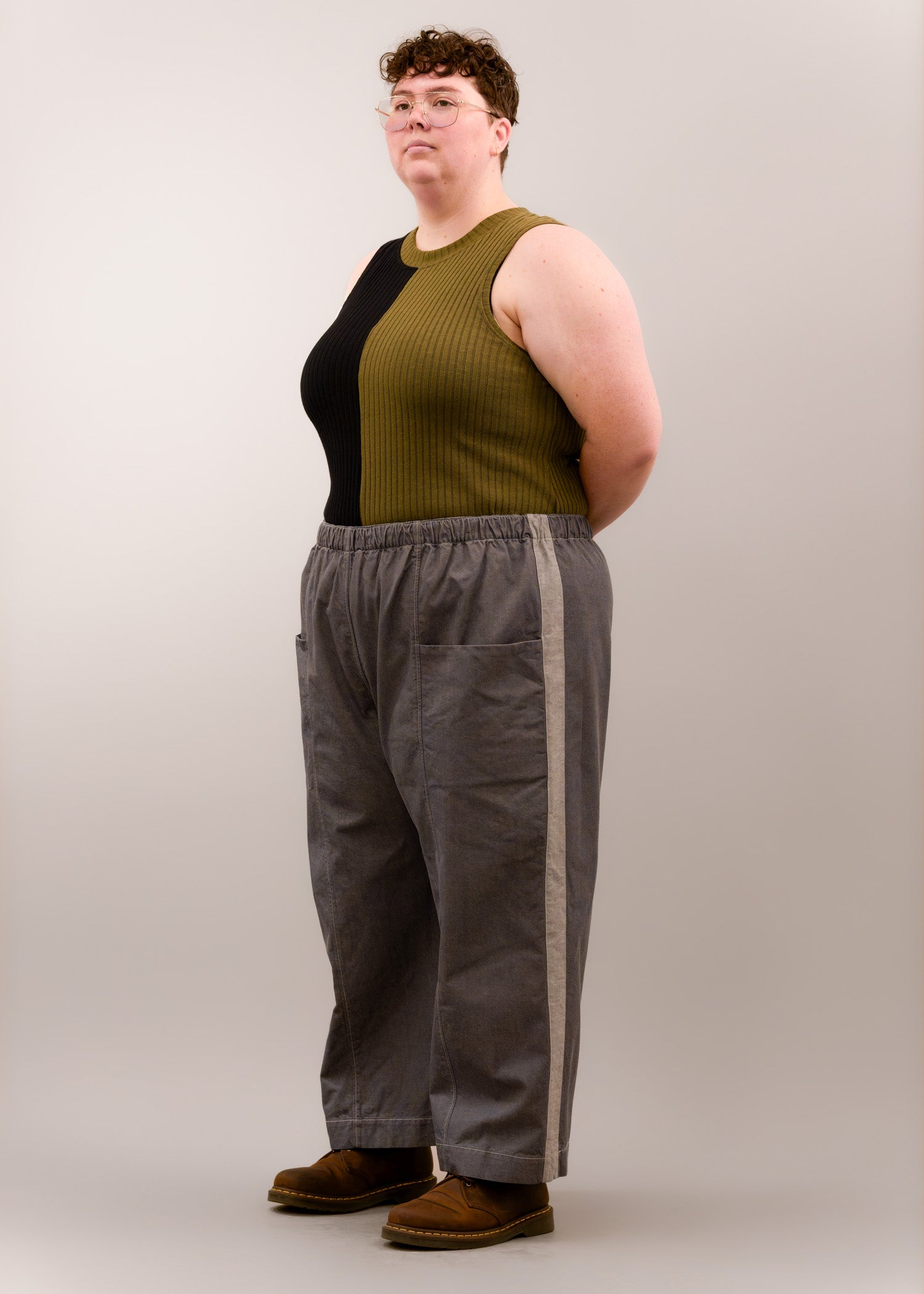Tux Stripe Core Pant in Grey Denim