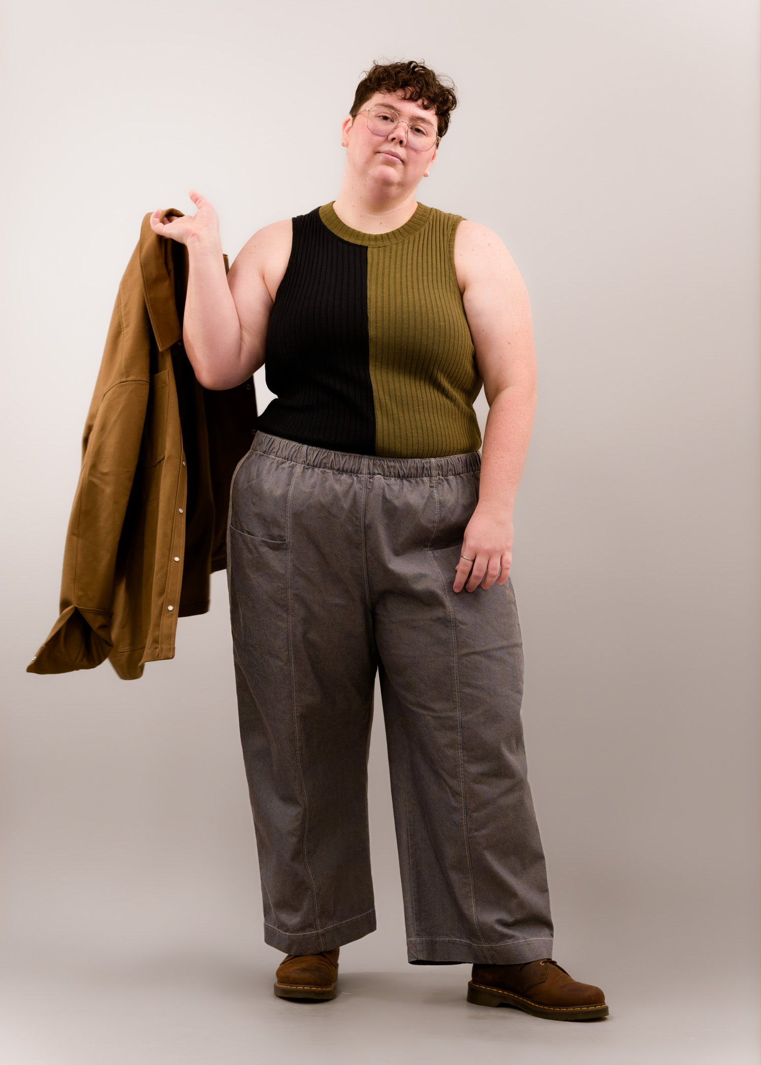 Tux Stripe Core Pant in Grey Denim