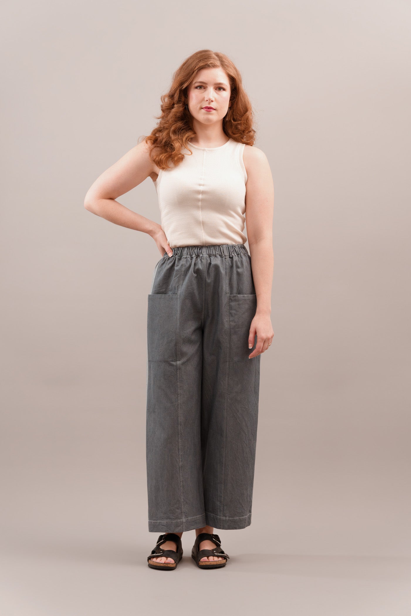Tux Stripe Core Pant in Grey Denim
