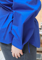 Load image into Gallery viewer, Relaxed Side-Tie Tunic in Cobalt
