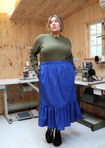 Market Skirt in Cobalt