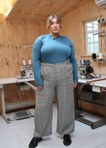 Core Pant in Linen Check
