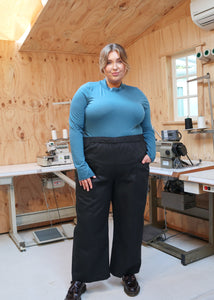Core Pant in Black Heavy Twill