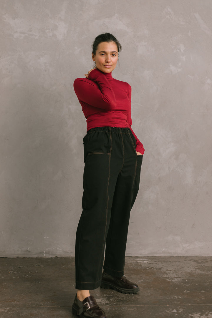 Core Pant in Black/Tan