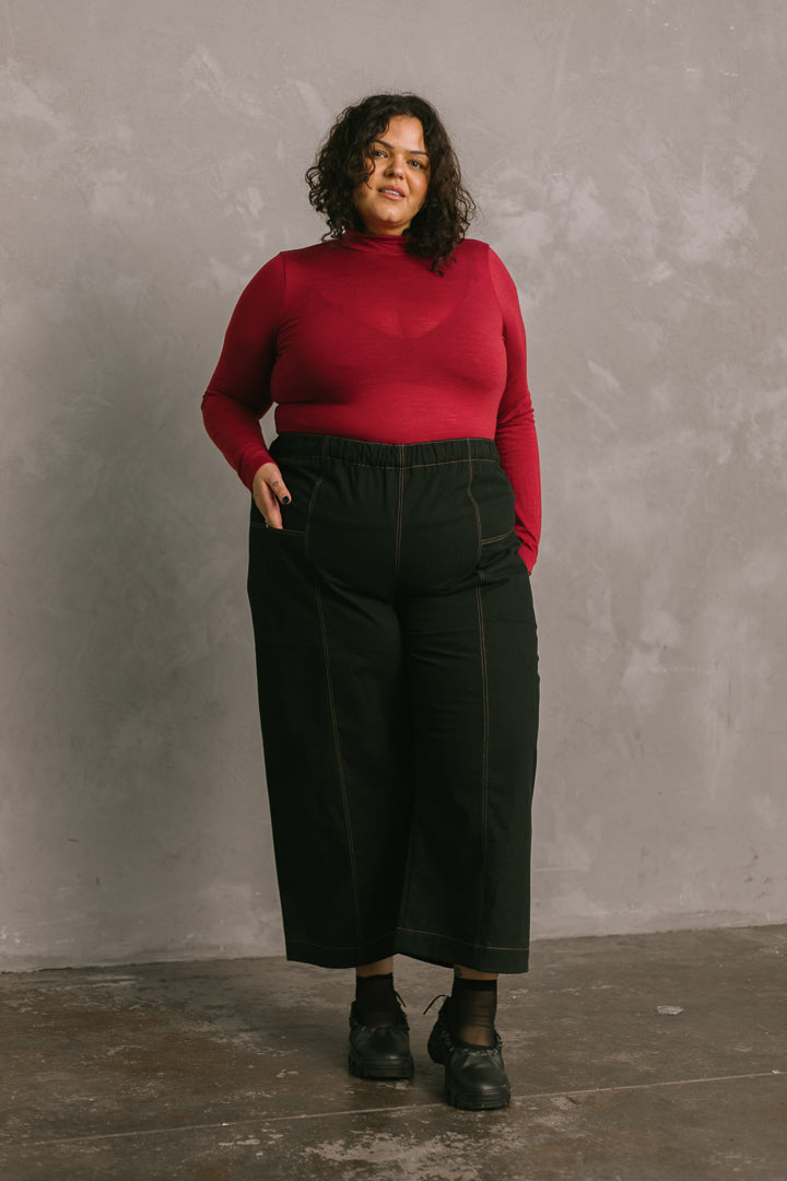 Core Pant in Black/Tan