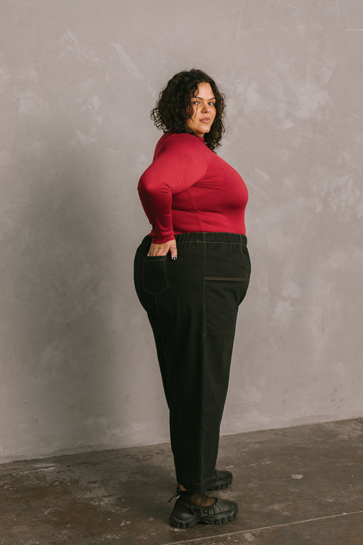 Core Pant in Black/Tan