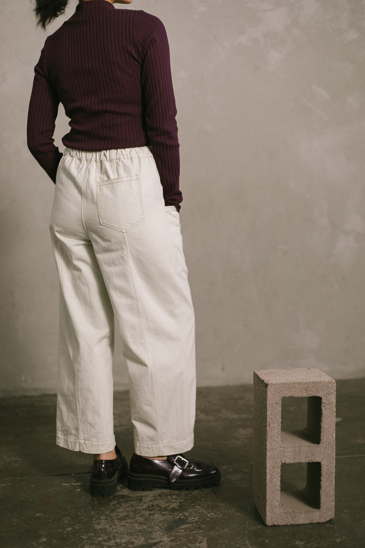 Core Pant in Cream/Tan