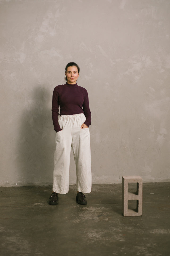 Core Pant in Cream/Tan