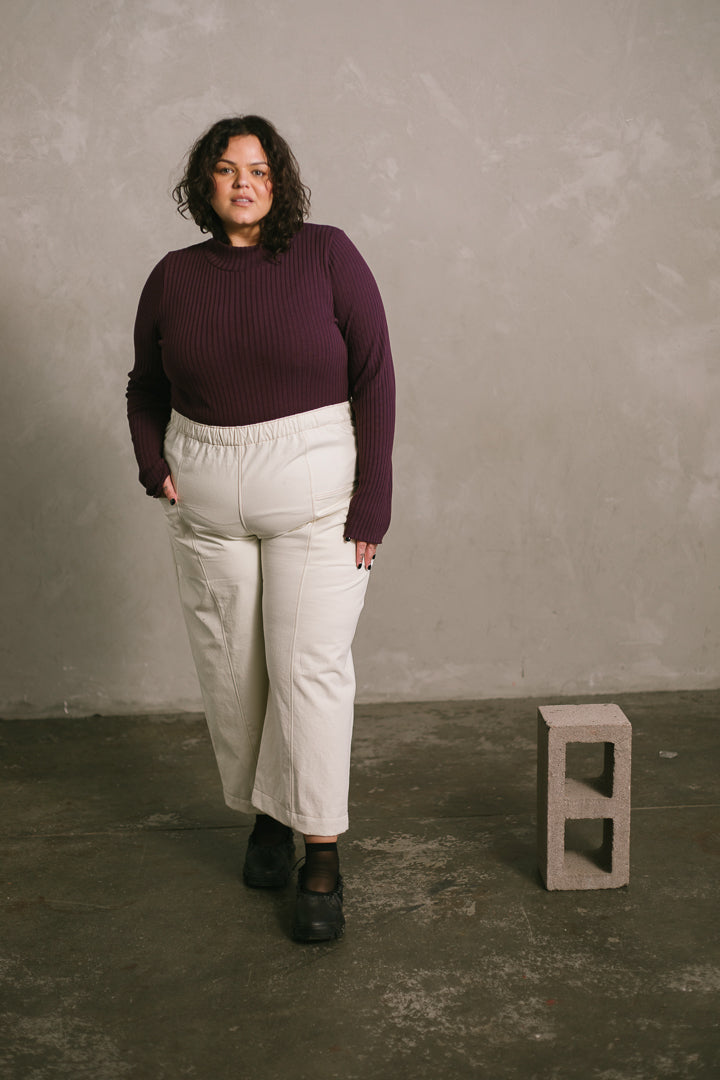 Core Pant in Cream/Tan