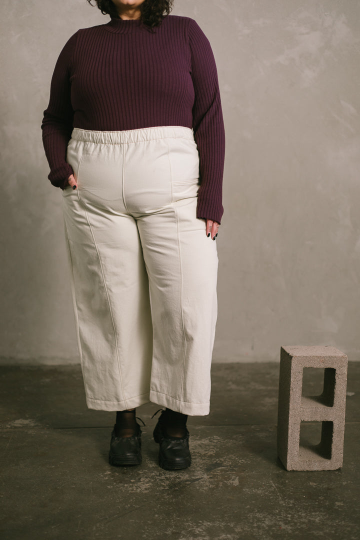 Core Pant in Cream/Tan