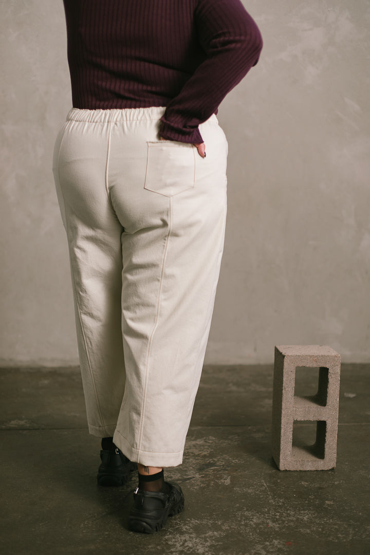 Core Pant in Cream/Tan