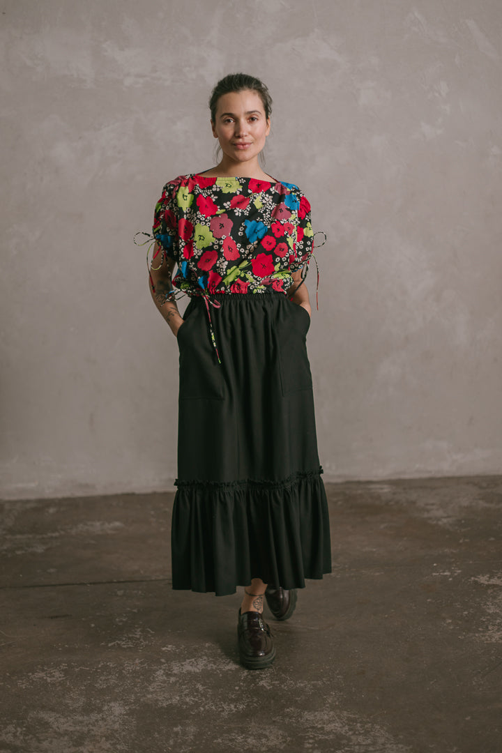 Cloud Top in Bloom Linen