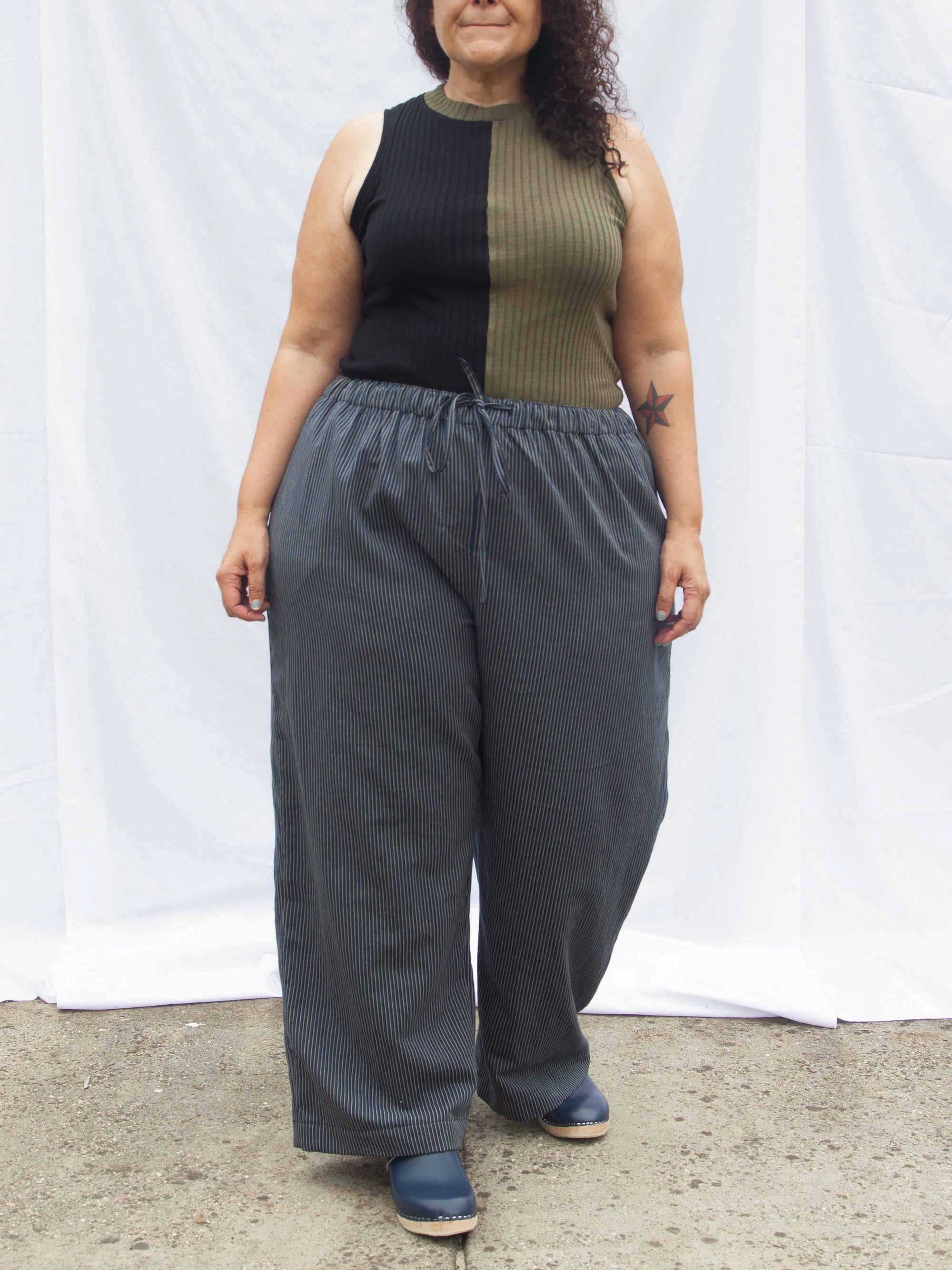 Ease Pant in Shadow Stripe