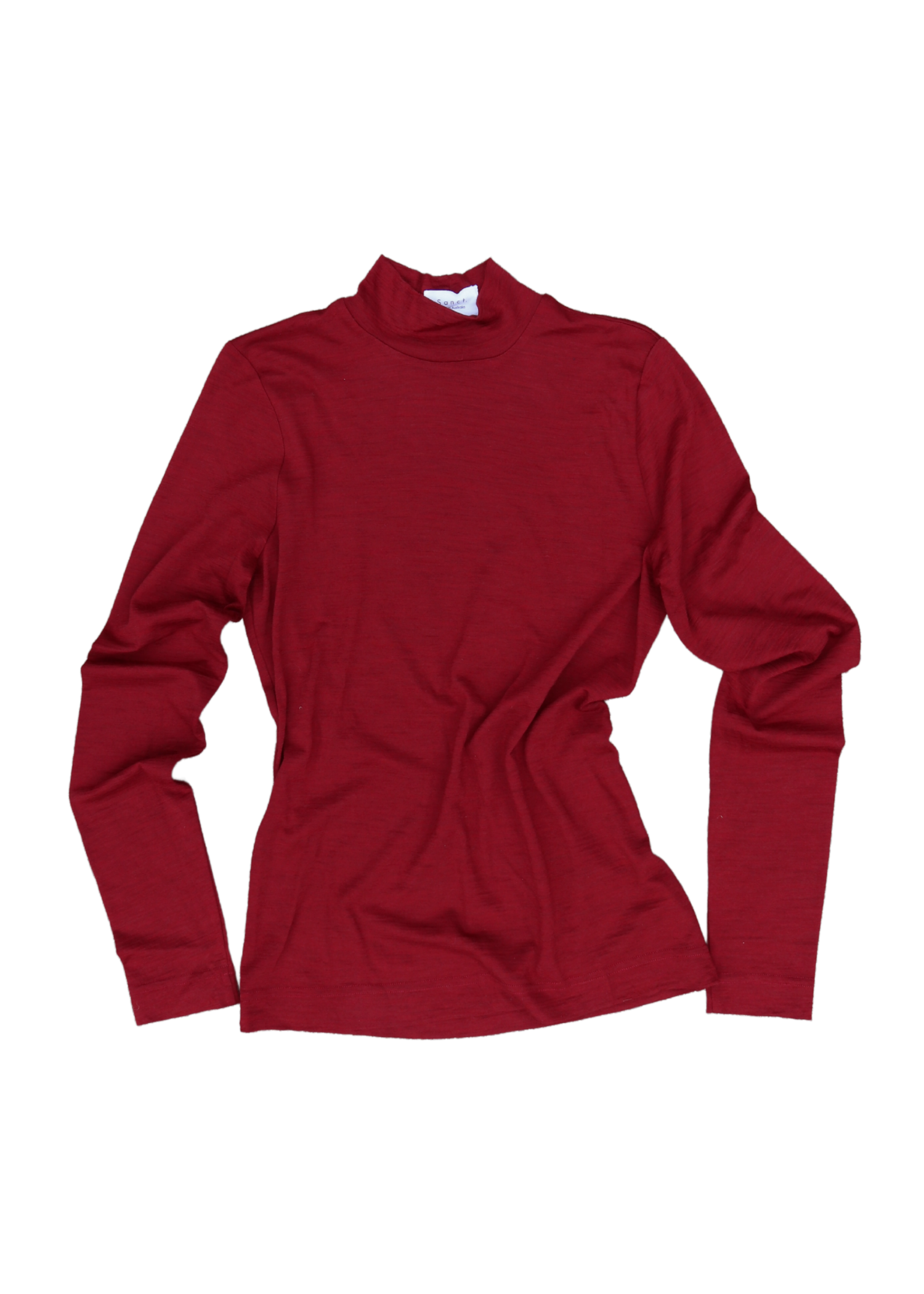 Merino Turtleneck in Crimson